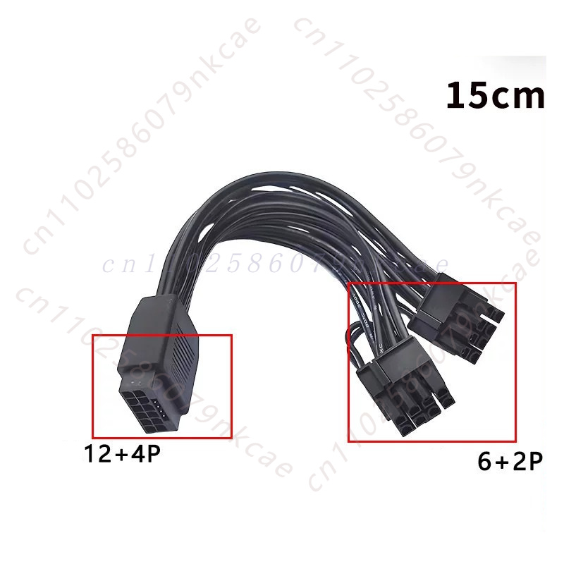 Dual 8Pin To 16Pin 12Vhpwr Cable - Cabo de Alimentação PCIe GPU 12VHPWR