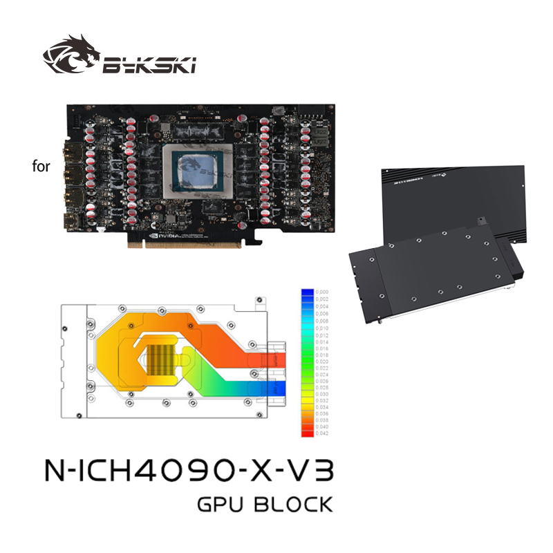 Rtx 4090 Water Block - Bykski N-ICH4090-X-V3 GPU Bloco de água